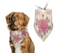 Magnifique bandana vintage à fleurs pour chien et chat - Bavoirs triangulaires lavables pour animaux domestiques