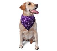 Magnifique Bandana Violet pailleté pour Chien, Chat, Chiot, écharpe, Mouchoir Lavable pour Animaux de Compagnie