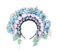 Magnifique bandeau à fleurs en soie - Accessoire de cheveux élégant avec accent pour demoiselles d'honneur - Tête de fleur pour femme