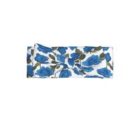 Magnifique bandeau avec nœud en forme de rose bleue, accessoire pour cheveux de bébé, adapté pour les nouveau-nés, les nourrissons et à porter au quotidien