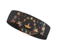 Magnifique bandeau de sport avec étoiles et lune pour homme et femme, s'adapte à toutes les tailles de tête, ultra absorbant et antidérapant pour la course, le yoga, la gym