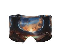 Magnifique bandeau unisexe pour dormir sur le côté, masque pour les yeux et cache-oreilles (68,1 x 10,9 cm), intérieur et extérieur, voyage, yoga, confort réglable