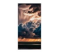 Magnifique bannière de couverture de porte en forme de nuage de pluie - 90 x 180 cm - Bannières de fête saisonnières - Panneau de bienvenue - Décoration verticale à suspendre pour porche, entrée