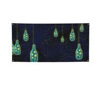 Magnifique bannière de fête « Bouteille de sous le ciel nocturne » pour adultes, personnalisable, fête d'anniversaire, mariage, fête