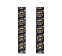 Magnifique bannière de porche imprimée Saturne pour remise de diplôme, décoration durable pour porte de félicitations diplômées