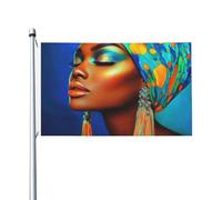 Magnifique bannière de vœux avec œillets pour décoration d'intérieur ou d'extérieur Noir 91 x 152 cm