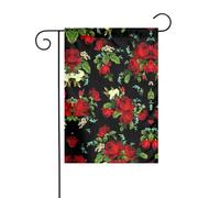 Magnifique bannière imprimée rose pour intérieur et extérieur, maison, terrasse, pelouse, jardin, bannière, toutes saisons, drapeaux double face