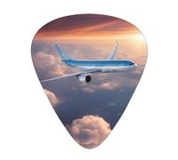 Magnifique boîte de rangement motif avions ciel pour guitare acoustique