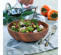 Magnifique Bol à Nourriture en Bois avec Bord Lisse pour Sushi Gastronomique, Pizza, Salade, 17,1 X 4,1 Cm, 11,9 X 3,6 Cm, Présentoir de Restaurant (12 * 3.5cm)