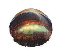 Magnifique bonnet de douche double couche pour femme, réutilisable, grande taille adaptée à toutes les longueurs de cheveux, adapté pour les filles, spa et salon à domicile.