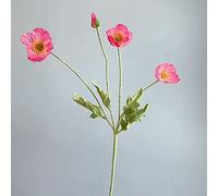 Magnifique bouquet de coquelicots artificiels en soie - Rose