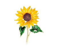 Magnifique broche en forme de fleur jaune avec perles - Cadeau idéal pour les anniversaires ou les anniversaires de mariage - Bijoux tournesols