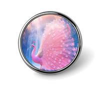 Magnifique broche ronde en forme de paon, épingle à cravate, badge, bouton commémoratif en métal, kit d'épingles pour chapeau, chemise, vêtements, sacs, décoration