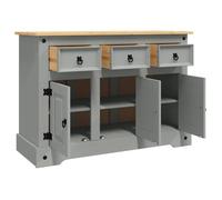 Magnifique Buffet Corona gris 112x43x78 cm bois massif pin mexicain - design polyvalent - pour maison - Gris 28.3 kg 2026_263034