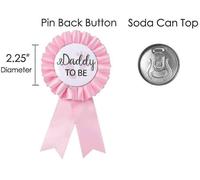 Magnifique Cadeau Pour Futur Papa Et Future Maman, Badge En Fer Blanc - Bouton De Fête Prénatale, Cadeaux Pour Nouveau Papa, Fête De Révélation Du Sexe, Bébé Fille, Bouton Rosette Rose, Bébé C