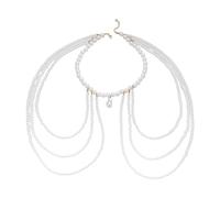 Magnifique chaîne de corps à franges géométriques fabriquée à la main en alliage pour femme à porter au quotidien et à la fête - Élégante chaîne de corps à franges florales en alliage pour femme