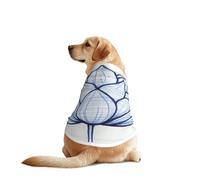 Magnifique chemise pour chien à motif de fleur de lotus pour chiens de grande et moyenne taille - T-shirt en maille respirante, parfait pour un usage quotidien et des occasions spéciales