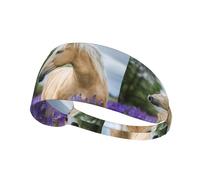 Magnifique Cheval Palomino Lavande,Bandeau de Sport Unisexe, Bandeau élastique Multi-usages pour Cheveux