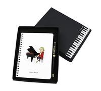 Magnifique coffret cadeau 2 en 1 sur le thème de la musique comprenant 1 carnet de feuilles mobiles et 1 stylo à bille pour la fête des pères, fournitures scolaires pour enfants, cadeau d'affaires