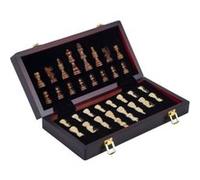 Magnifique coffret de jeux d'échecs de luxe en bois 30 cm G