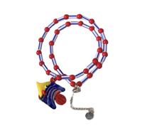 Magnifique collier de perles avec pendentif poisson en verre fait à la main, unisexe, accessoire polyvalent pour femme, collier à chaîne réglable, taille unique, Comme décrit, Comme décrit.