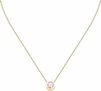 Magnifique collier doré avec quartz rose Semipreziose SAXN04