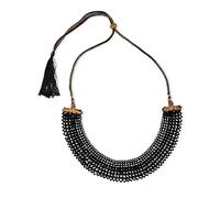 Magnifique collier ras du cou réglable avec perles hydrauliques de 3 à 4 mm et pierres précieuses rondes à facettes pour femme, STANDARD, Gemme Cristal, hydrobilles