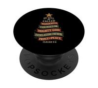 Magnifique conseiller chrétien avec Verset de la Bible de Noël PopSockets PopGrip Adhésif