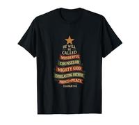 Magnifique conseiller chrétien avec Verset de la Bible de Noël T-Shirt Graphique avec Valeur