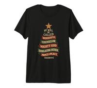 Magnifique conseiller chrétien avec Verset de la Bible de Noël T-Shirt Haut de Gamme