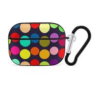 Magnifique coque de protection rigide antichoc pour AirPods Pro 2 pour homme et femme, compatible avec coque Airpod Pro 2e/1ère génération avec porte-clés (noir)