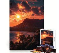 Magnifique Coucher de Soleil à Honolulu, Hawaï Puzzle de 1000 pièces pour Adultes Pratique de la logique, détente, Bords Nets, Cadeau Symbolique (50x75cm)