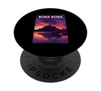 Magnifique Coucher de Soleil Bora Bora Polynésie française PopSockets PopGrip Adhésif