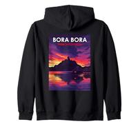 Magnifique Coucher de Soleil Bora Bora Polynésie française Sweat à Capuche