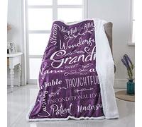 Magnifique couverture pour grand-mère | Enveloppez votre grand-mère avec amour et mots inspirants de cette couverture personnalisée et couverture confortable pour grand-mère (bleu sarcelle, flanelle