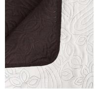 Magnifique Couvre-lit à double face matelassé 170x210 cm Crème et marron - design polyvalent - pour maison - Crème 1.13 kg 2026_3174