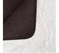 Magnifique Couvre-lit à double face matelassé 220x240 cm Crème et marron - design polyvalent - pour maison - Crème 1.6 kg 2026_22082