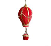 Magnifique décoration de vacances en forme de ballon à air chaud pour la joie saisonnière (rouge)