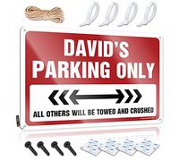 Magnifique décoration murale vintage, accessoire cacao David Parking Only | Décoration de plage de ferme (20 x 30 cm)