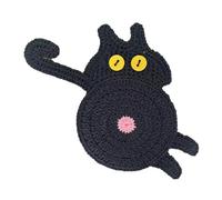 Magnifique dessous de verre en tricot pour chat durable résistant à la chaleur Dessous de bol Set de table Décor Sous-tasse pour une utilisation au bureau et au bureau