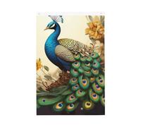 Magnifique drapeau de bienvenue en forme de paon - 61 x 91 cm - Double face - Ne se décolore pas - Pour maison, cour, porche, pelouse, décoration extérieure