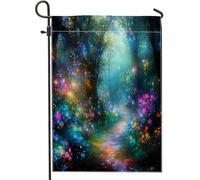 Magnifique drapeau de jardin, bannière florale colorée pour décoration d'intérieur, toile de jute double face, décoration d'extérieur pour toutes les saisons, 30,5 x 45,7 cm