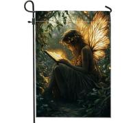 Magnifique drapeau de jardin en forme de papillon, œuvre d'art fantaisie, décoration d'intérieur, bannière double face en toile de jute pour toutes les saisons, 30,5 x 45,7 cm