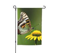 Magnifique drapeau de jardin floral imprimé papillon lumineux 1 imprimé 30,5 x 45,7 cm toutes saisons extérieur cour décoration épaisse pour pelouses drapeau