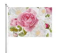 Magnifique drapeau d'extérieur double face rose en polyester résistant aux intempéries avec couleurs vives pour jardin, cour, terrasse ou maison
