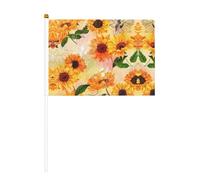 Magnifique drapeau double face imprimé tournesol - Couleurs vives - Pour tournois sportifs et matchs