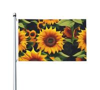 Magnifique drapeau double face imprimé tournesol extérieur cour extérieur bannière décorative taille 0,9 x 1,5 m