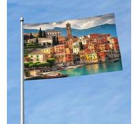 Magnifique drapeau italien imprimé 1,5 x 0,9 m, drapeau décoratif sur un seul côté, accroché sur la pelouse intérieure et extérieure balcons