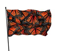 Magnifique drapeau monarque papillons 9,1 x 1,5 m, couleurs vives, résistant à la décoloration, bannière de sports de plein air en polyester avec 2 œillets en laiton