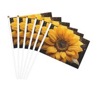 Magnifique drapeau portable imprimé tournesol 4 drapeaux portables pour fêtes, vacances, décoration de rassemblement, événements